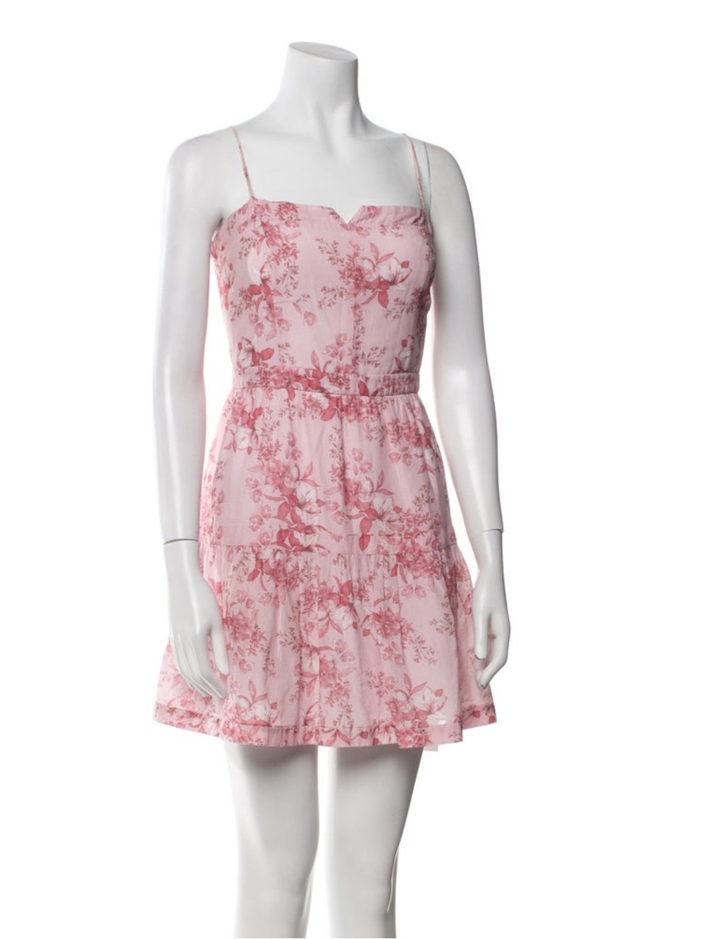 INTERMIX Pink Floral Tie-Strap Cotton Sundress (US 10)